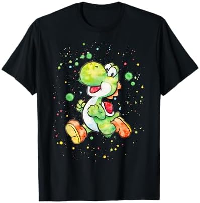 Amazon.com: Super Mario Yoshi Green Run Classic Graphic T-Shirt T
